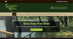Desktop Screenshot of greenbrierriverretreat.com